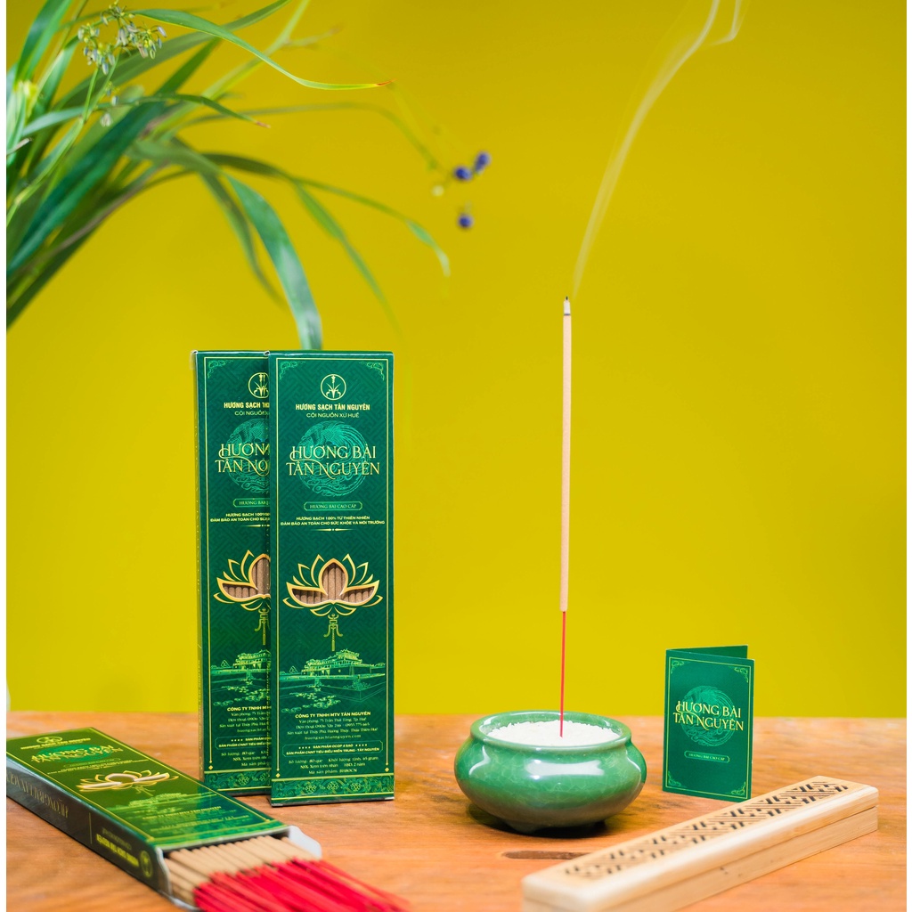 Nhang sạch Tân Nguyên, hương bài cao cấp thành phần hoàn toàn tự nhiên hộp 60 que, 80 que
