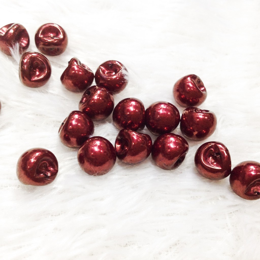 Cúc áo nút hạt trai tròn đính kết trang phục ao dài váy đầm