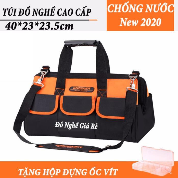 Túi đựng đồ nghề cao cấp Greener 40cm_ Túi đồ nghề dụng cụ kỹ thuật chống nước (DCG)