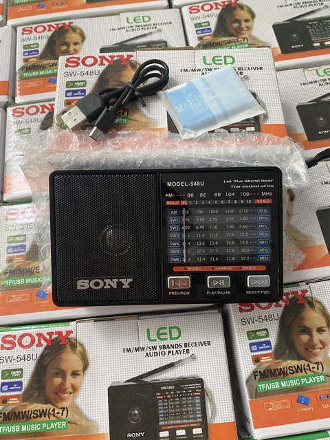 Đầi radio USB THẺ NHỚ SONY-548u