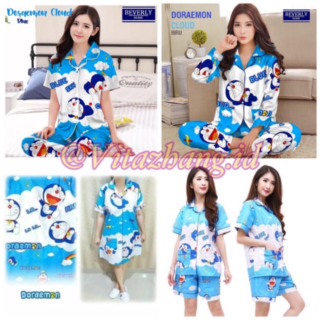 Bộ Đồ Ngủ Pijama Hình Doraemon Cho Người Lớn