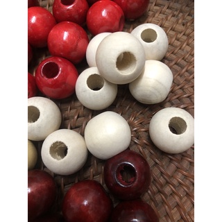 Hạt gỗ to 3cm đường kính lỗ 1cm