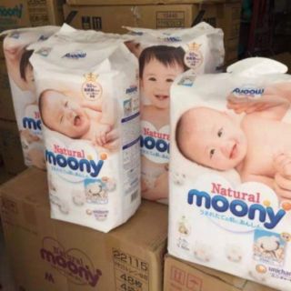 [Miếng] TÃ BỈM DÁN/QUẦN MOONY NATURAL 100% ORGANIC COTTON ĐỦ SIZE NB63/S54/M44/L36/XL32 - 1 MIẾNG - TIỆM GÀ CON