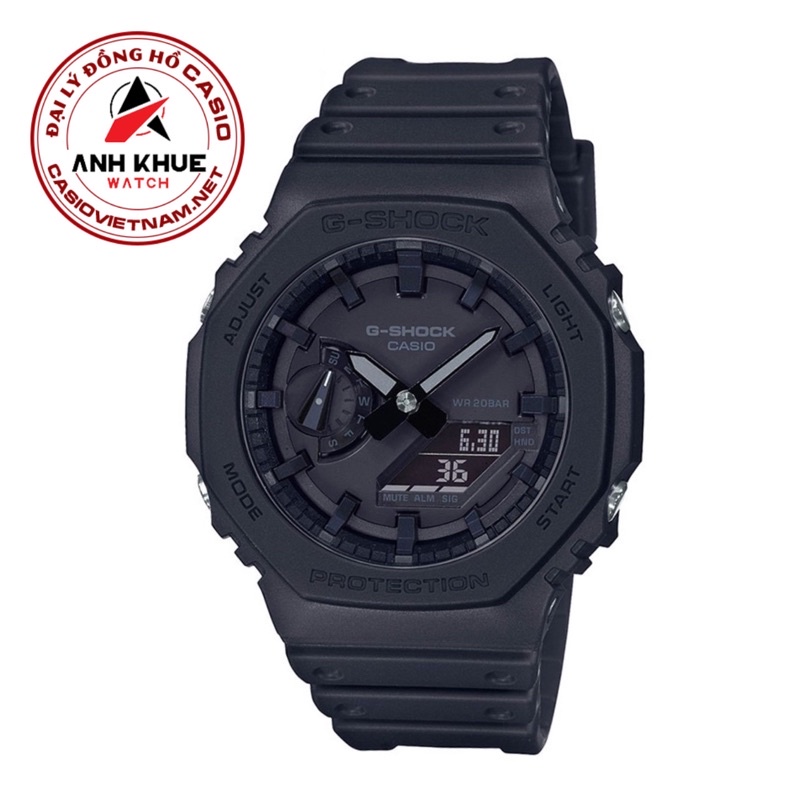 Đồng Hồ Nam Casio G Shock GA-2100-1A1DF Dây Nhựa Màu Đen - Cấu Trúc Lõi Carbon - Chố