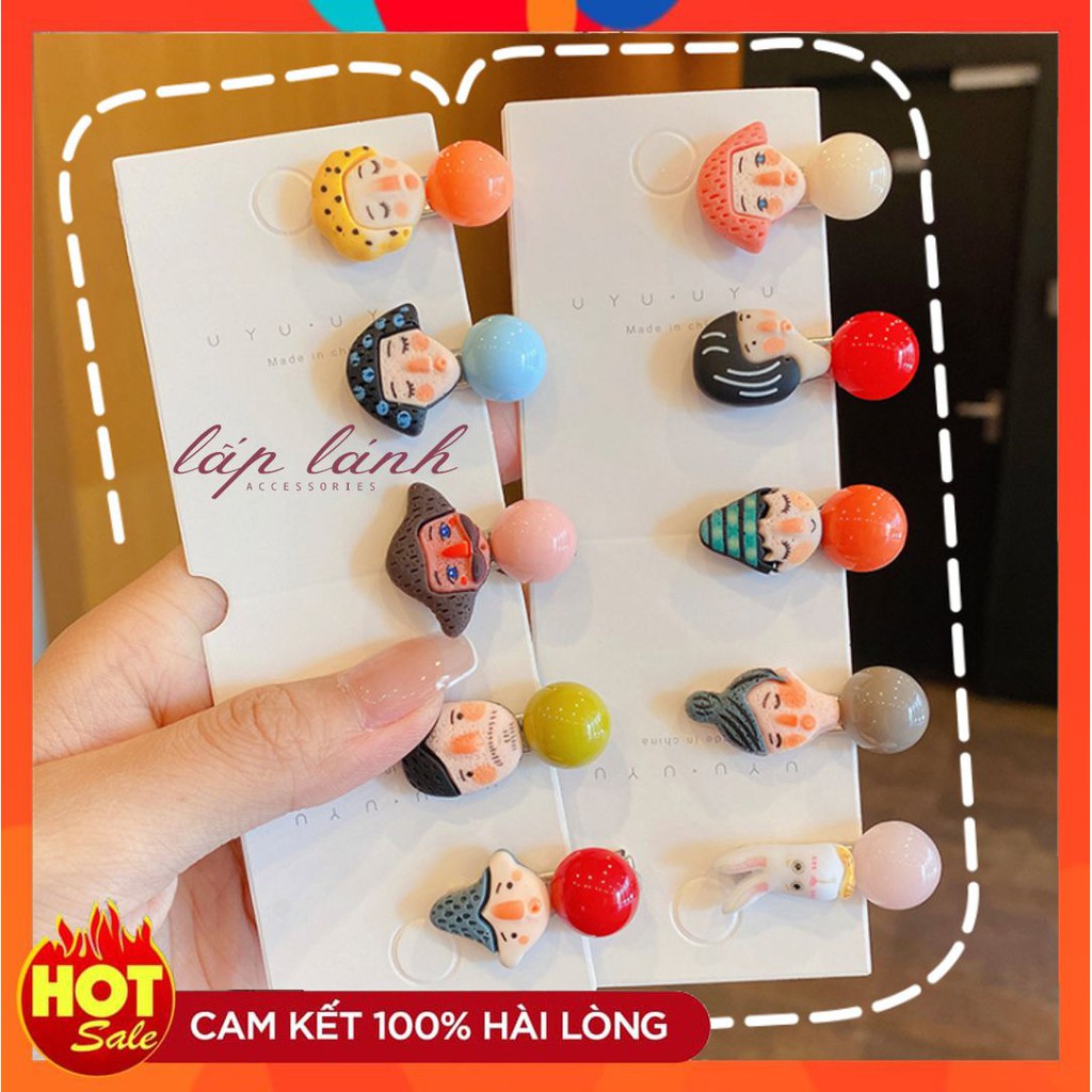 [HOT] KẸP MÁI KẸP TÓC BÚP BÊ THIẾT KẾ HOẠ TIẾT ĐỘC ĐÁO INSTA PHONG CÁCH HÀN QUỐC DỄ THƯƠNG CÁ TÍNH 214KMBBL