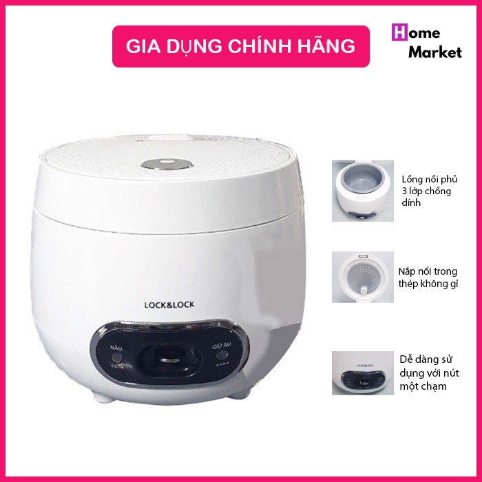 Nồi Cơm Điện Mini Lock&Lock EJR426 Dung Tích 0.8 lít - Hàng chính hãng