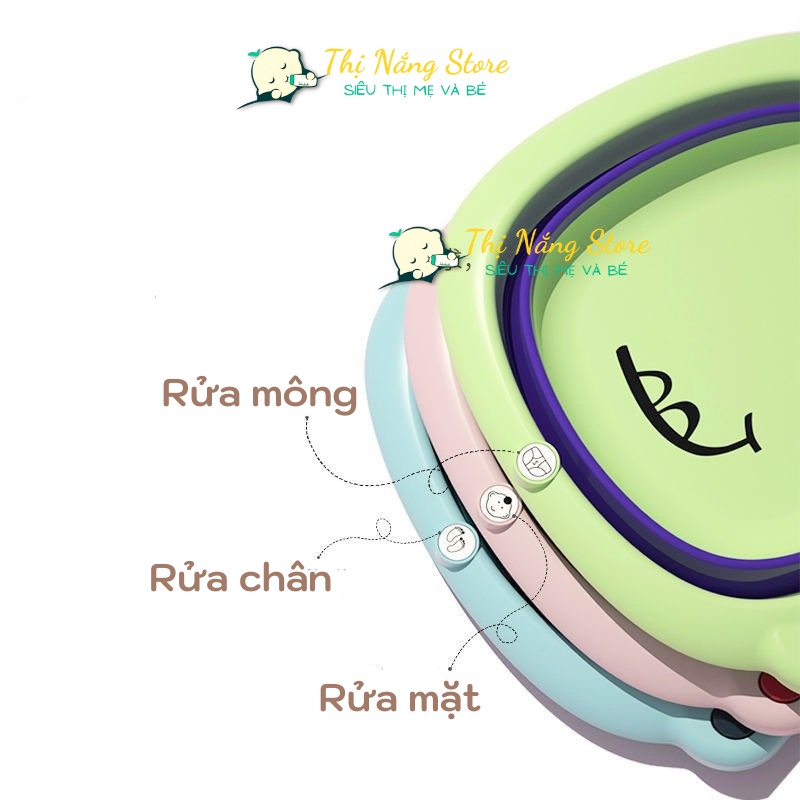 Chậu Rửa Mặt Gấp Gọn Khủng Long, Thau Xếp Gọn Silicon Thiết Kế Thông Minh Tiện Lợi, Tiết Kiệm Không Gian Thị Nắng Store