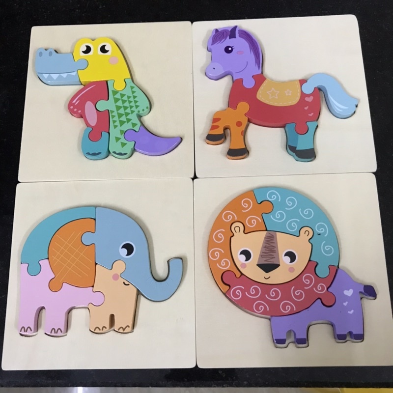 Tranh ghép gỗ nổi 3D cho bé vui chơi giải trí phát triển thông minh sáng tạo Đồ Chơi Giáo Dục BABY MAX