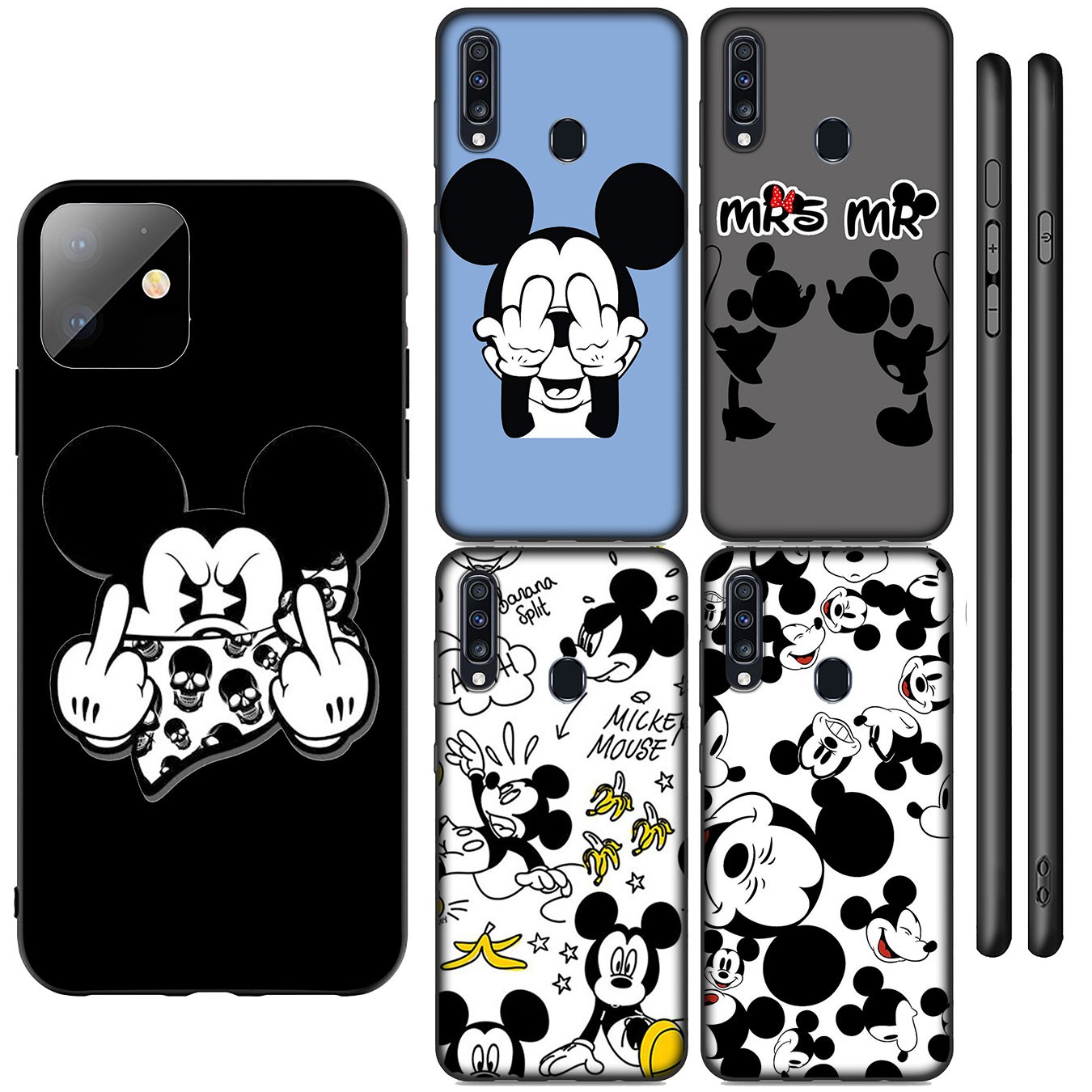 Samsung Galaxy S21 Ultra S8 Plus F62 M62 A2 A32 A52 A72 S21+ S8+ S21Plus Casing Soft Silicone Mickey Mouse Funny Phone Case