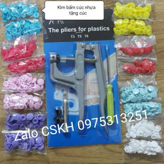 Kìm bấm cúc nhựa quần áo tặng cúc