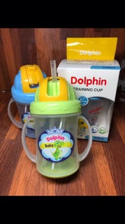 Bình tập uống dolphin có ống hút