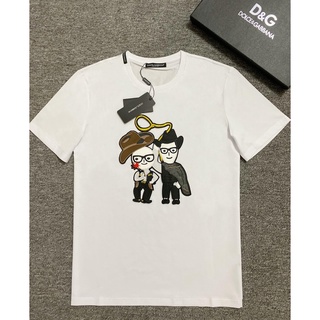 D0LCE & GABBA 2020 new style character summer Zhang Zi embroidered round neck short sleeve men's T-shirt
