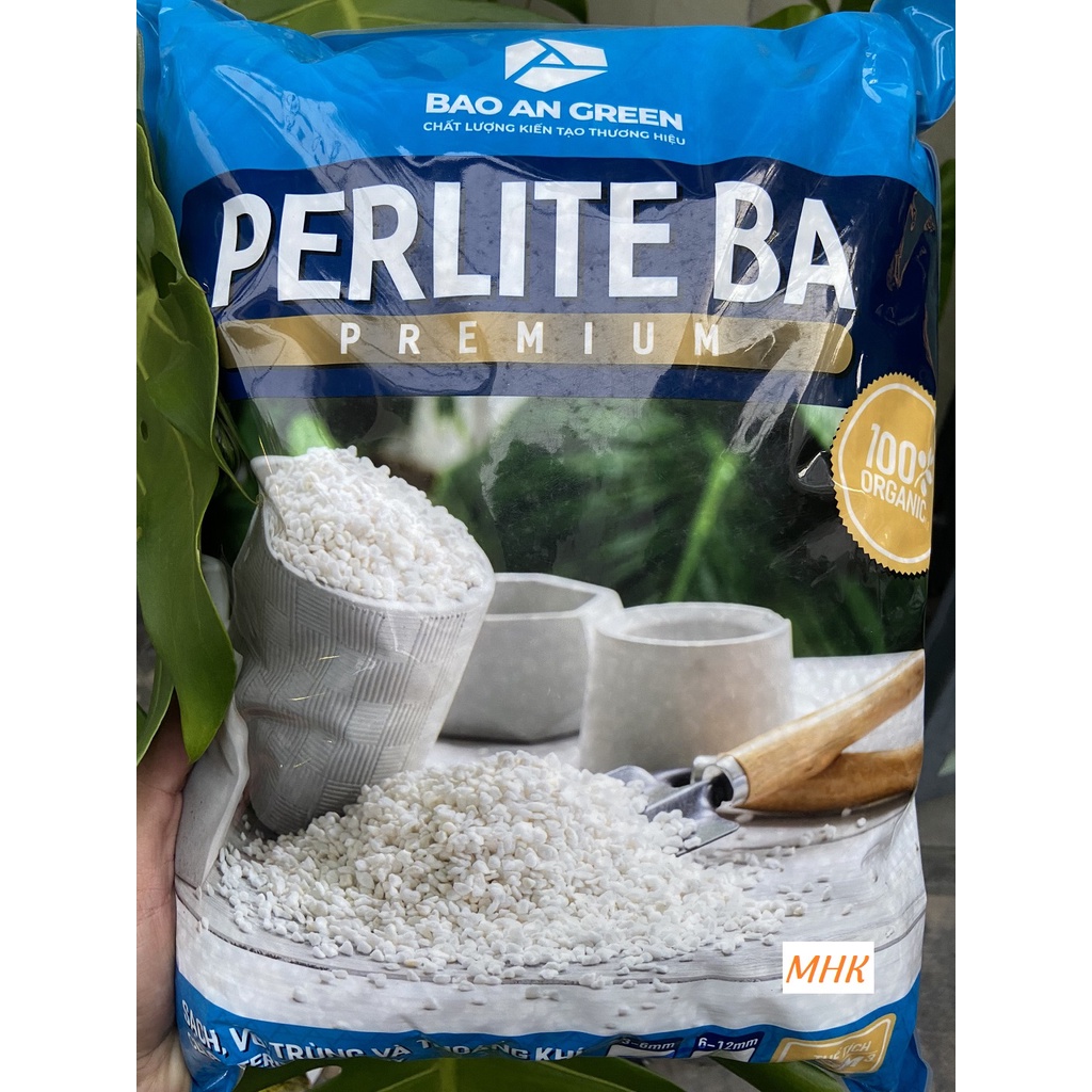 Perlite nhỏ  / Perlite BA túi 10L ~ ! Túi đóng sẵn tiện dụng , ít bụi , ít vụn !