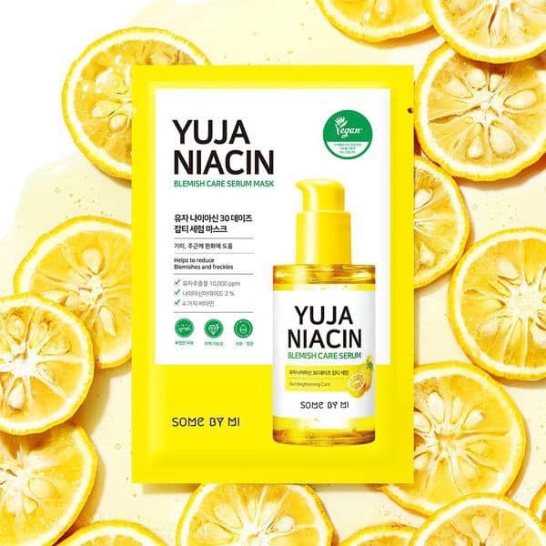 (#somebymi) Mặt nạ giấy dưỡng trắng Some By Mi Yuja Niacin 30 Blemish Care Serum Mask