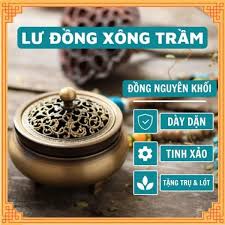 Lư Xông Bằng Đồng Không Chân[ Trầm Hương Búp Sen]