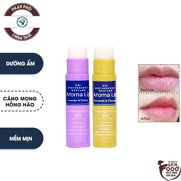 Son Dưỡng Môi Dưỡng Ẩm Chuyên Sâu Cho Môi Mềm Mại OMI Brotherhood Menturm Aroma Lip 4g