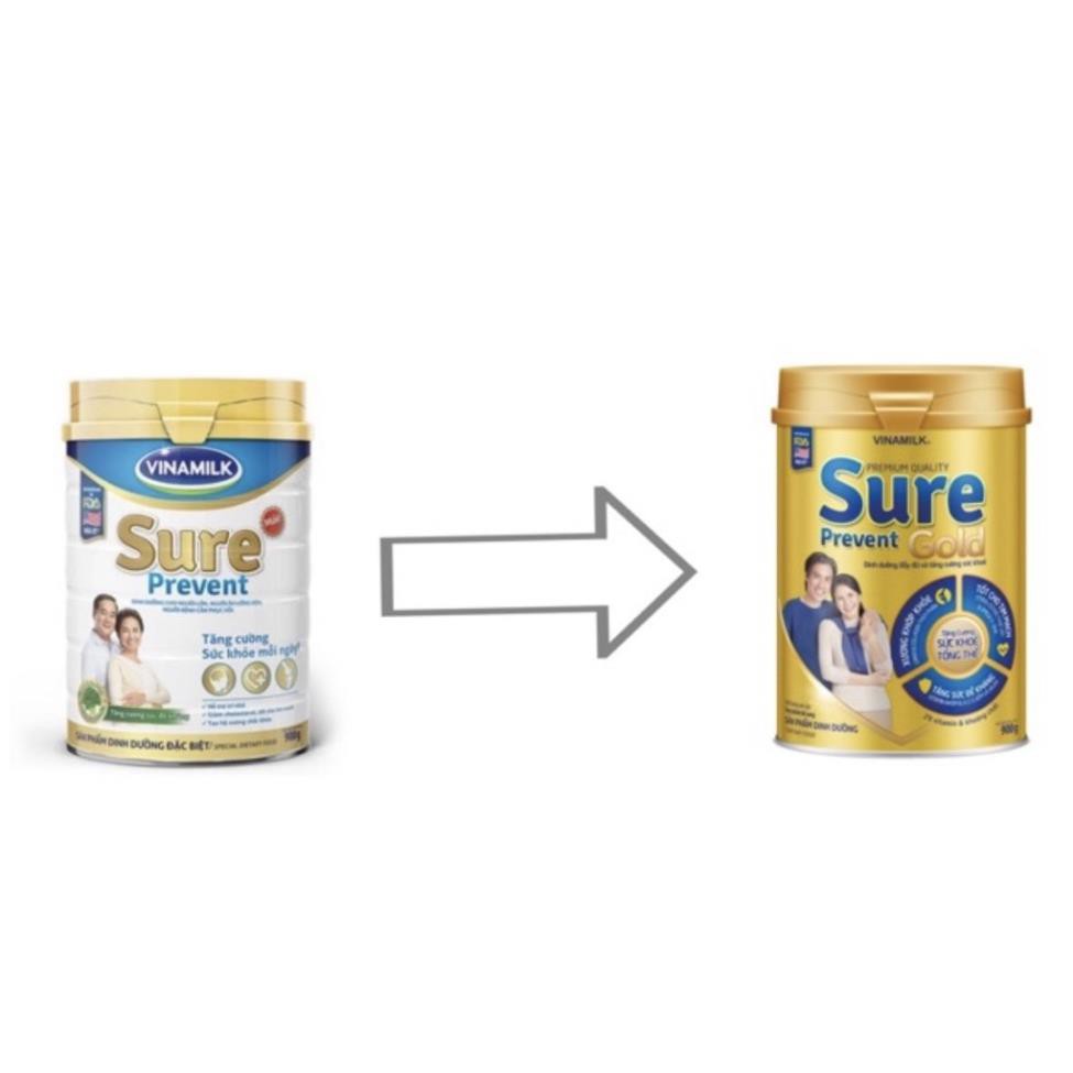 Sữa bột Vinamilk Sure Prevent 900g Mẫu Mới Gold