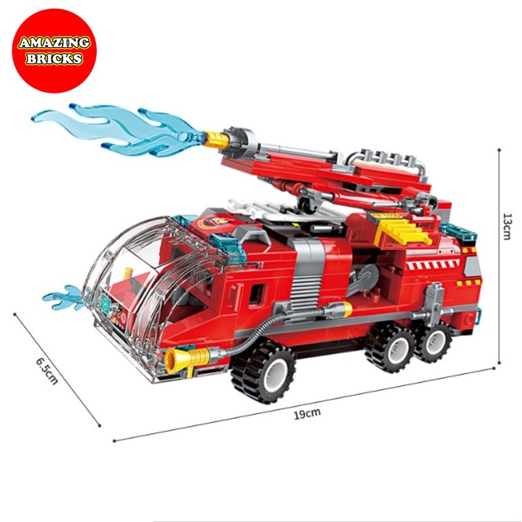 Đồ chơi lắp ráp xe cứu hỏa 8 trong 1 - Enlighten Jet Fire Truck 1805 - Đồ chơi xếp hình trí tuệ