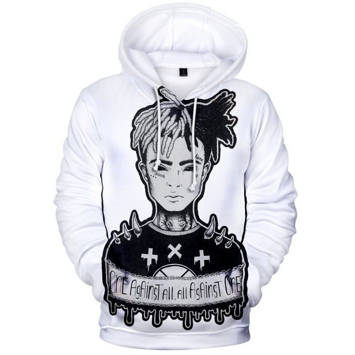 Áo Hoodie Tay Dài In Hình Ca Sĩ XXXtentacion 3D Dành Cho Nam Nữ