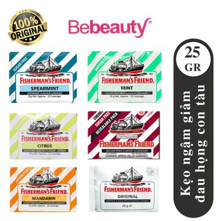 Kẹo Ngậm Giảm Đau Họng Con Tàu Không Đường Fishermans Friend 25G