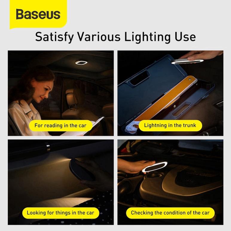 Đèn LED Baseus, đèn chiếu sáng, tùy chỉnh độ sáng theo môi trường, sử dụng trong nhà, trên xe hơi,....