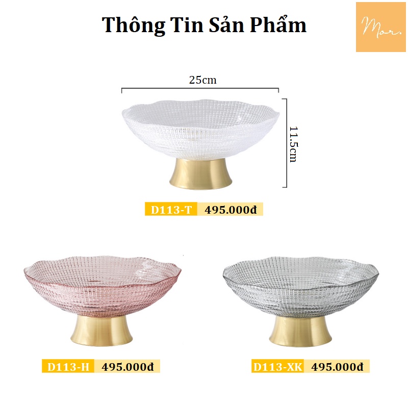 Đĩa thủy tinh đựng hoa quả - D113