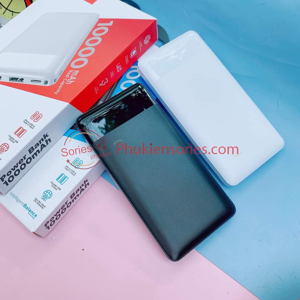 Sạc dự phòng Hoco J72 10000mAh chính hãng thời gian sử dụng lâu, nhỏ gọn, siêu mỏng, chống nóng máy, chập máy