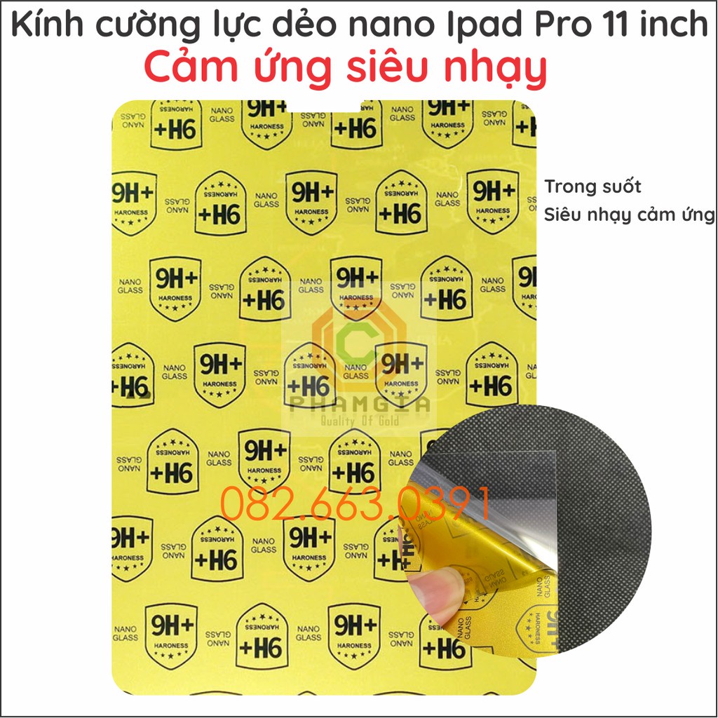 Dán cường lực Ipad Pro 11 inch (2nd generation) dẻo nano siêu bền