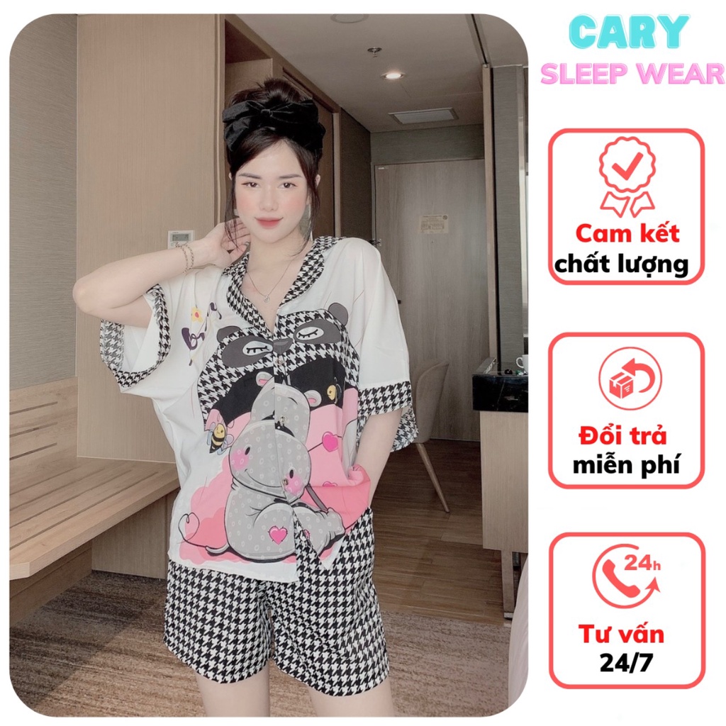 Bộ lụa cánh dơi áo cộc quần đùi cao cấp chất liệu mango CARY