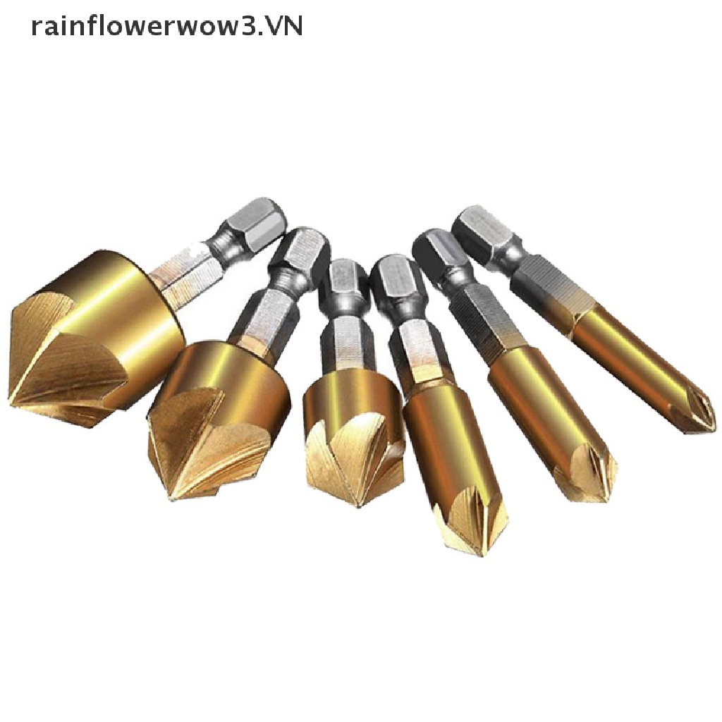 Bộ 6 Mũi Khoan 1 / 4 '' HSS 5 Rãnh 6mm-19mm Chuyên Dụng