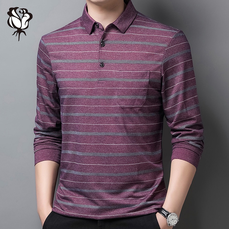 Áo thun polo thời trang cho nam thiết kế dài tay | BigBuy360 - bigbuy360.vn