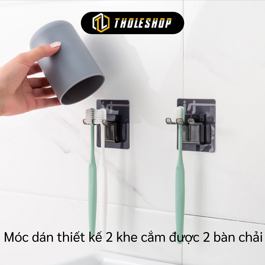 Giá Treo Bàn Chải Đánh Răng - Bộ Úp Bàn Chải Và Cốc Đánh Răng Dán Tường Siêu Chắc 10097