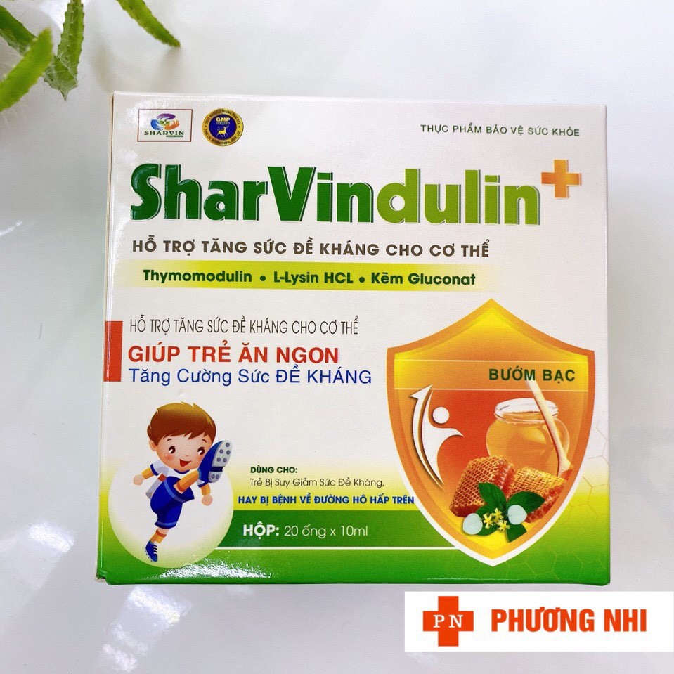 SHARVINDULIN + - HỖ TRỢ TĂNG SỨC ĐỀ KHÁNG, GIÚP TRẺ ĂN NGON TIÊU HOÁ TỐT