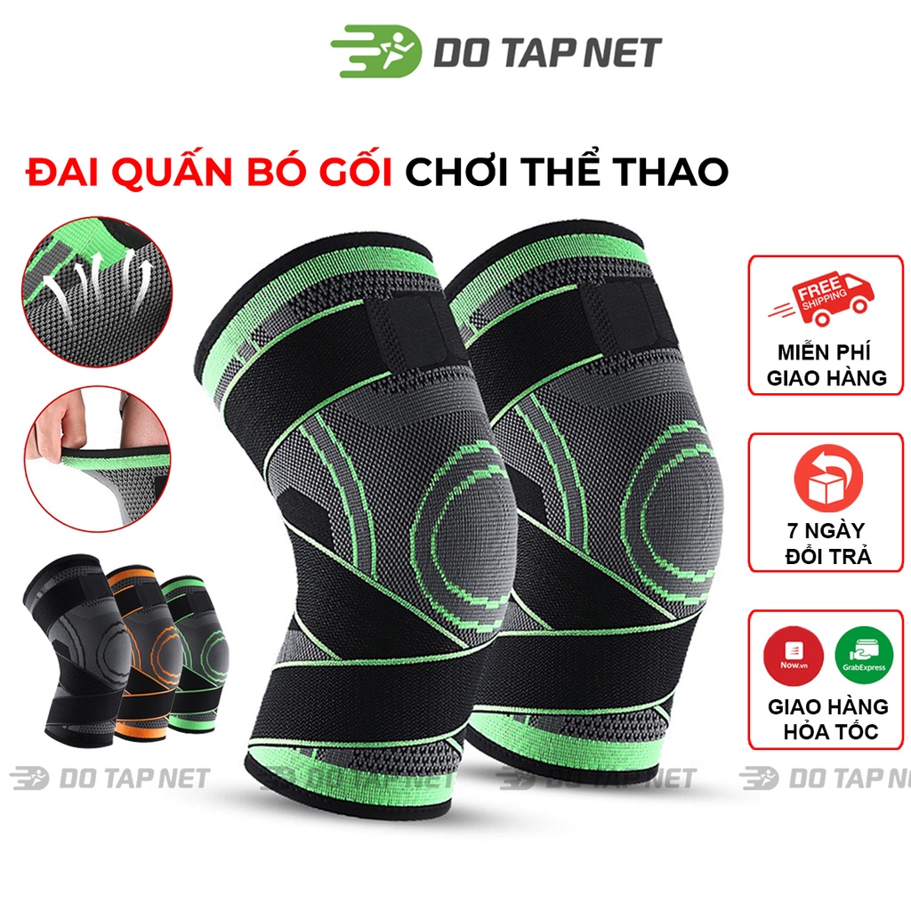 Đai quấn bảo vệ đầu gối, bó gối thoáng khí, đai bảo vệ khớp gối, chơi thể thao, vận động