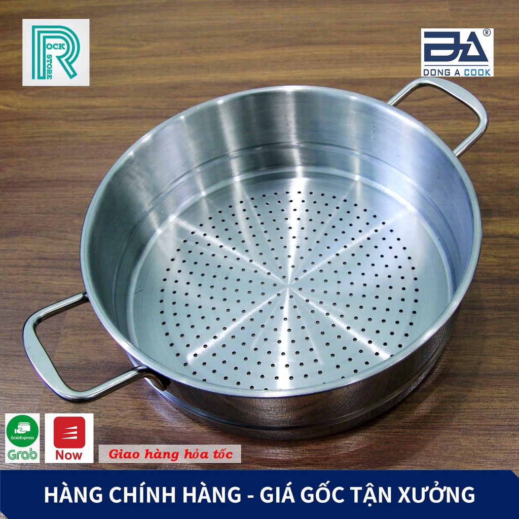 [Hàng chính hãng] Bộ Nồi xửng hấp cá,nấu xôi Inox Đông Á đáy từ cao cấp - Dùng được bếp từ