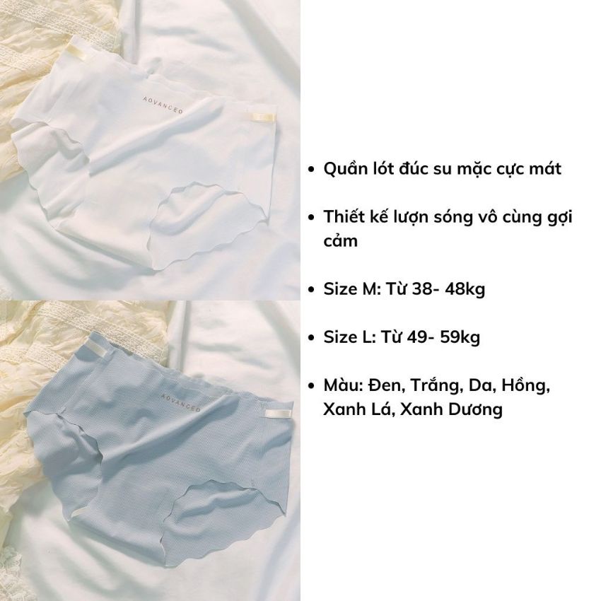 Quần lót nữ su đúc không đường may chất co dãn thun lạnh thoáng mát và thoải mái L8368