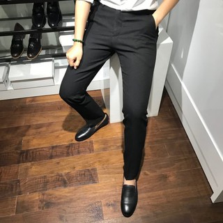 Quần baggy Quần tây hàn quốc cao cấp nam Màu Đen LQA0039