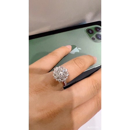 Nhẫn đá cao cz sang chảnh bạc chuẩn đẹp xuất sắc
