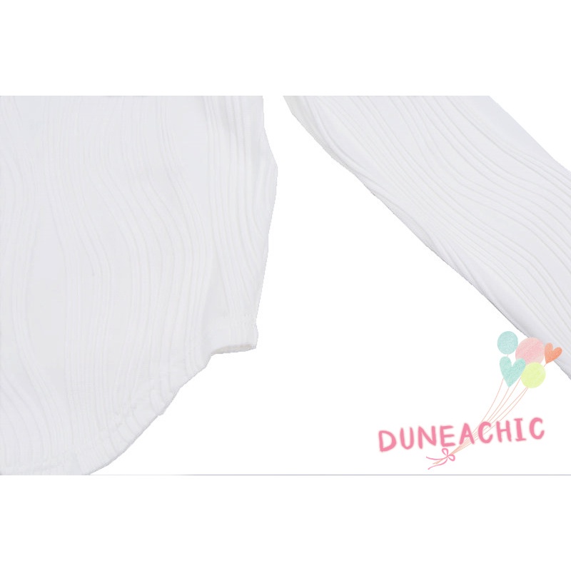 DUNEA Áo Sơ Mi Tay Dài Cổ Chữ U Xếp Ly Thời Trang Cho Nữ