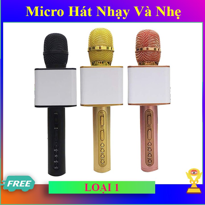 Mic Hát Karaoke trên điện thoại SD08, Micro karaoke bluetooth âm thanh chuẩn loa to