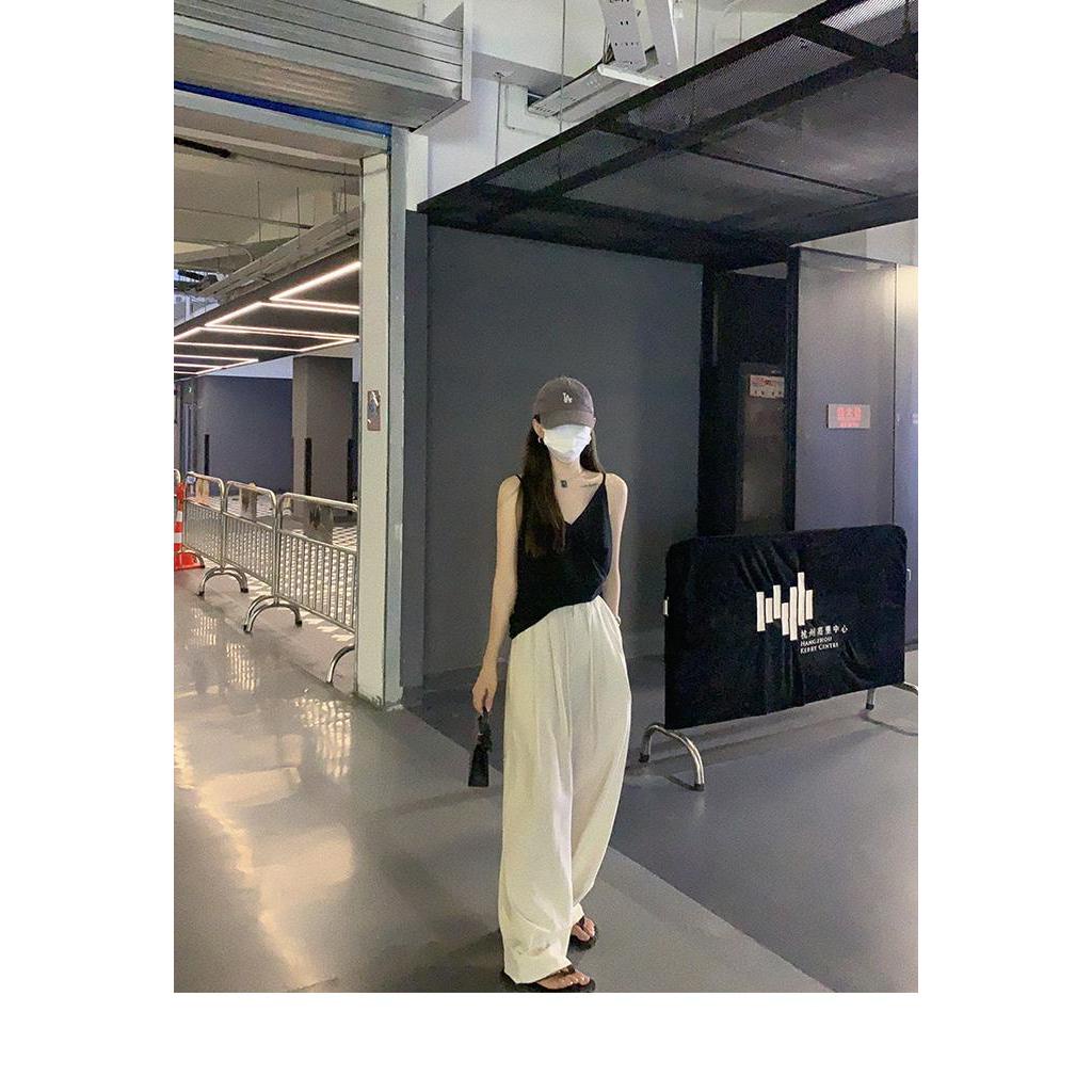 Quần Ống Rộng Lưng Thun Vải Lanh Cotton Mỏng Thời Trang Cao Cấp 61682