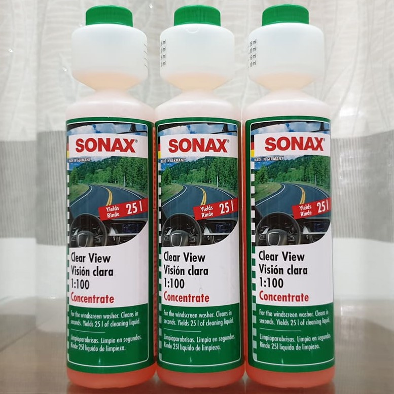 Dung Dịch rửa kính đậm đặc SONAX 250ml 371141- Clear View 1:100 Concentrate - chuẩn hãng