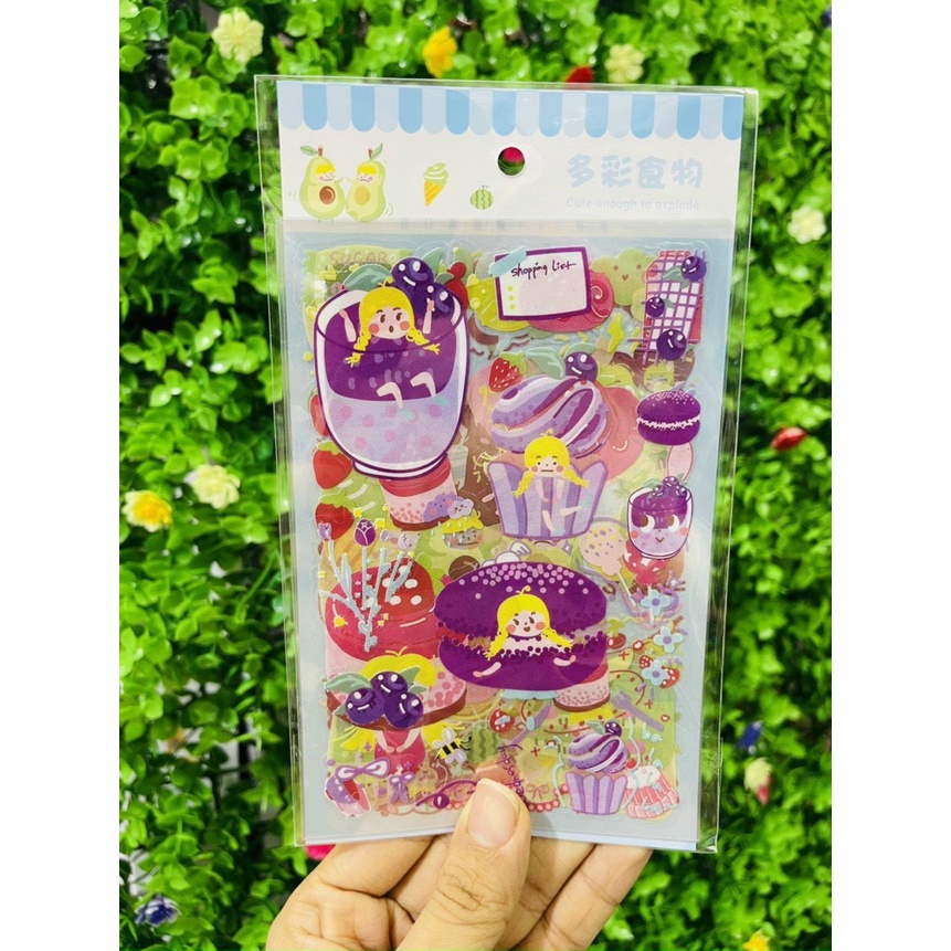 Sticker Bộ 6 Tấm Trang Trí Sổ Siêu Cute (Nhiều Chủ Đề)