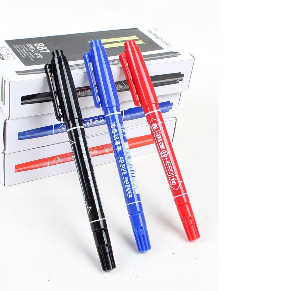 Bút dạ KOLANO Marker 2 đầu size bé bút lông dầu đánh dấu không trôi mực SP-001370