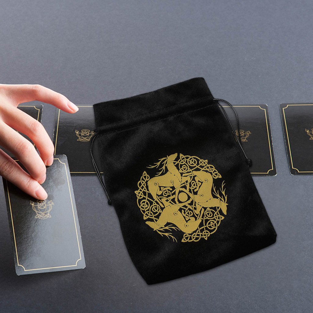 Túi vải nhung dây rút đựng bài Tarot