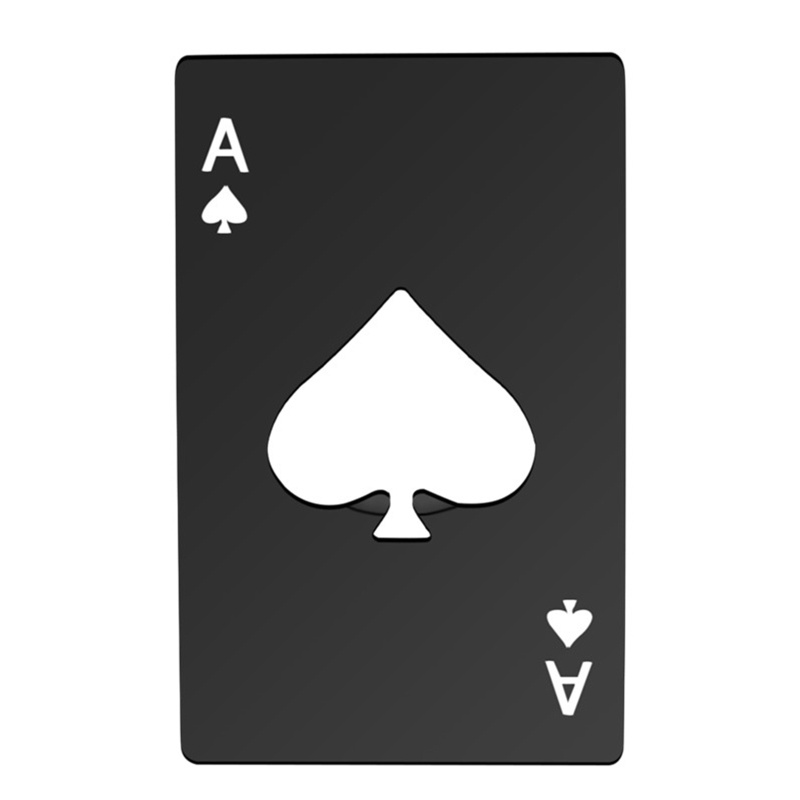 Dụng Cụ Mở Nắp Chai Hình Lá Bài Poker Sáng Tạo Bằng Thép Không Gỉ