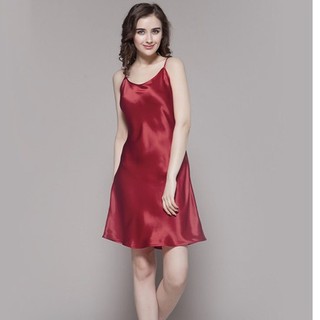 Váy Ngủ Lụa 2 Dây Lượn Sóng Mềm Mại