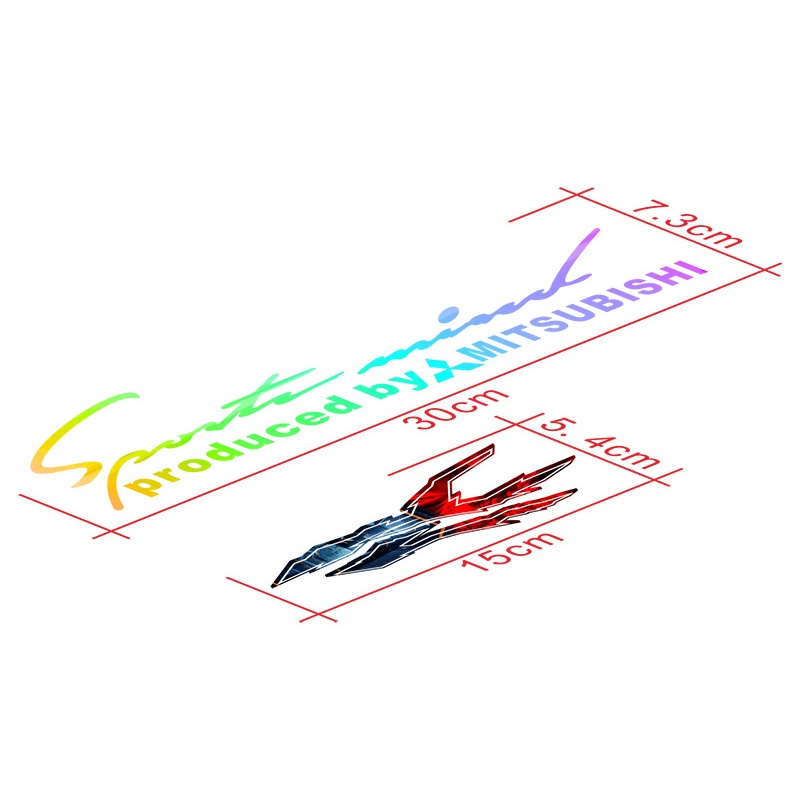 Tem Decal Laser Dạ Quang Phát Sáng Dán Trang Trí Xe Ô Tô Dòng Chữ "Sport mind - Produced By Sports"