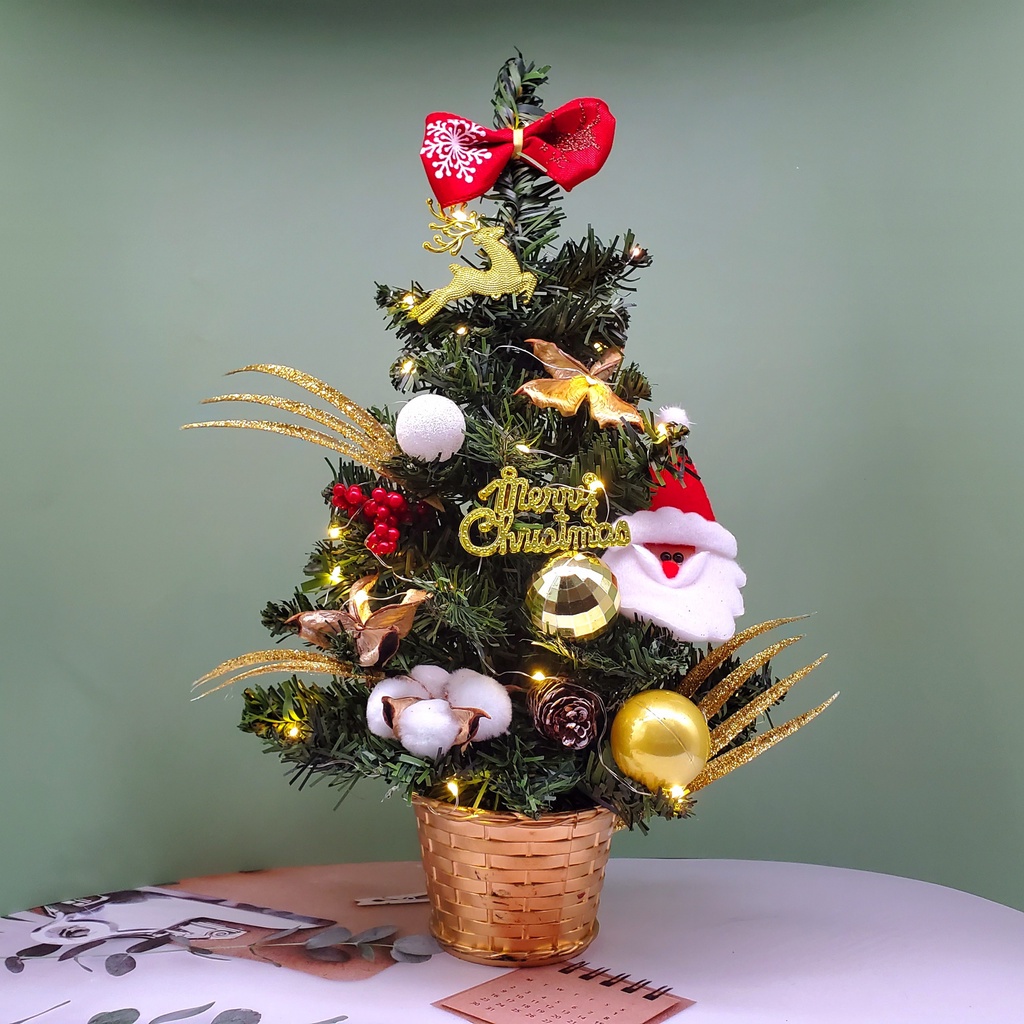 Cây Thông Nhí Để Bàn TL01 Trang Trí Giáng Sinh - Cây 40cm