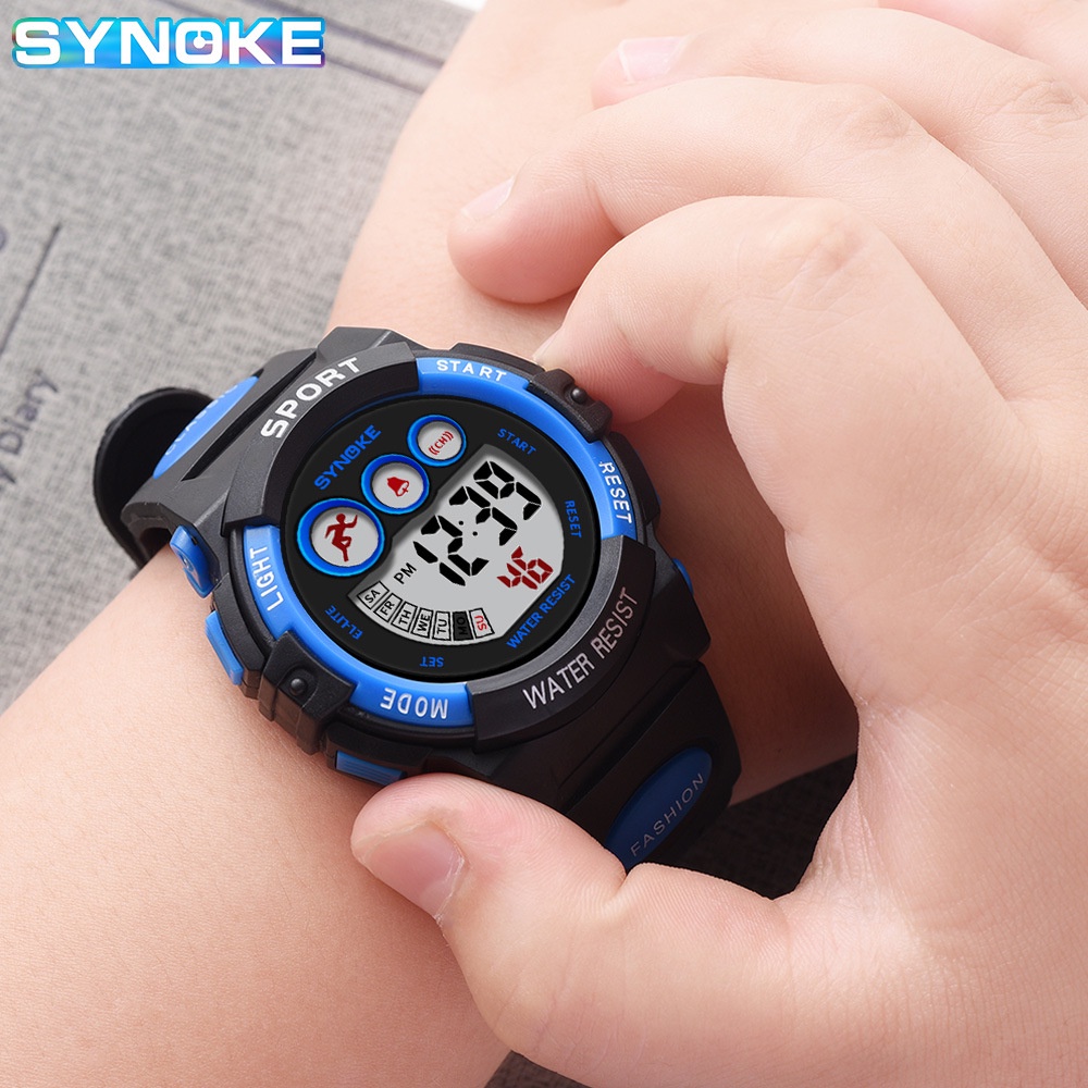 Synoke Đồng Hồ Điện Tử Thể Thao Chống Nước Cho Trẻ Em